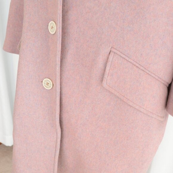 NWT Isabel Marant Limi Pink Wool Cocoon Coat Sz M/6 - Picture 7 of 12